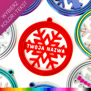 Bombka personalizowana - 3 pierścienie (komplet: 7 szt)